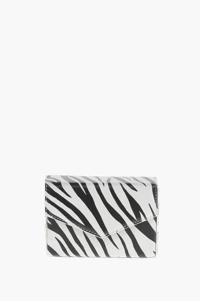 Amina Muaddi Zebra-printed Soft-leather Johana Mini Pochette In Multi