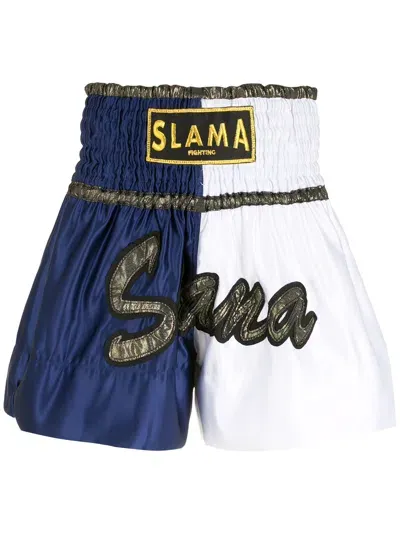 Amir Slama Embroidery Luta Shorts In White