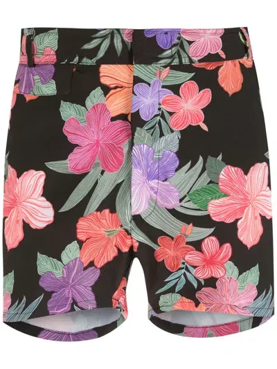 Amir Slama Print Hibiscus Shorts In Multicolour