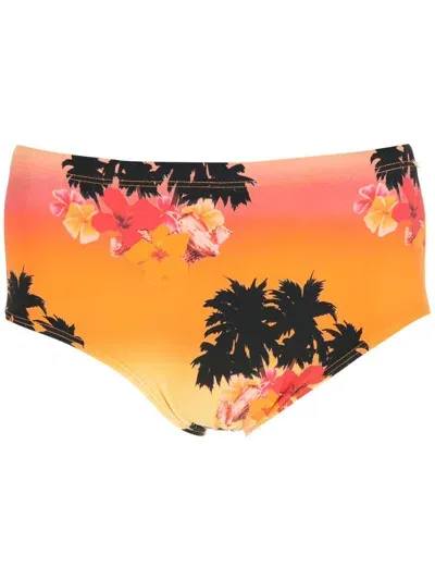 Amir Slama Print Ilha De Hibiscus Swimming Trunks In Multicolour