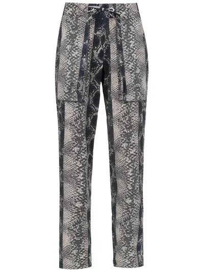 Amir Slama Printed Trousers In Schwarz