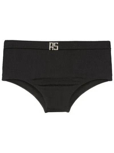 Amir Slama Ribbed Swim Trunks In Black