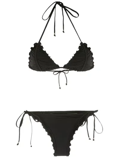 Amir Slama Ripple Effect Bikini Set In Black