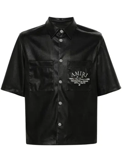 Amiri Arts District Camp Shirt In Black