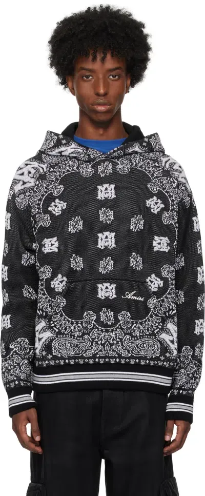 Amiri Black & White Bandana Hoodie