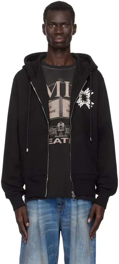 Amiri Black Ma Quad Zip Up Hoodie