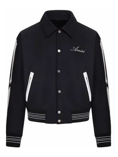 Amiri Black Wool Casual Jacket In Negro