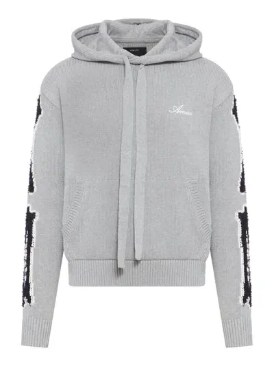 Amiri Bones Hoodie In Grey