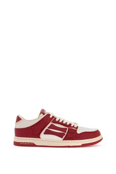 Amiri Collegiate Skel Top Low Sneakers In Red