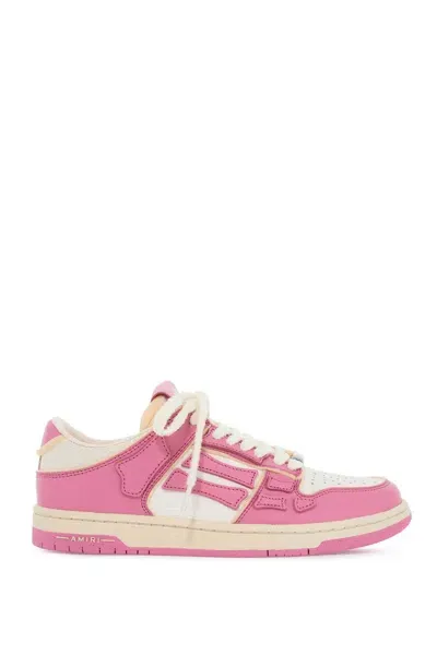 Amiri Collegiate Skel Top Low Sneakers In Pink