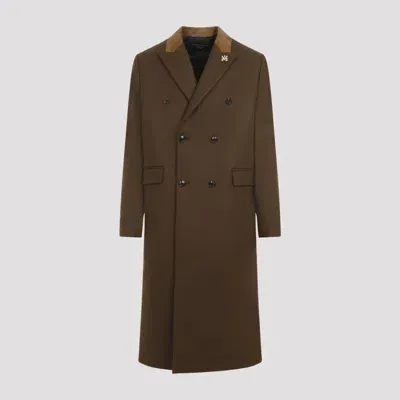 Amiri Db Overcoat In Green