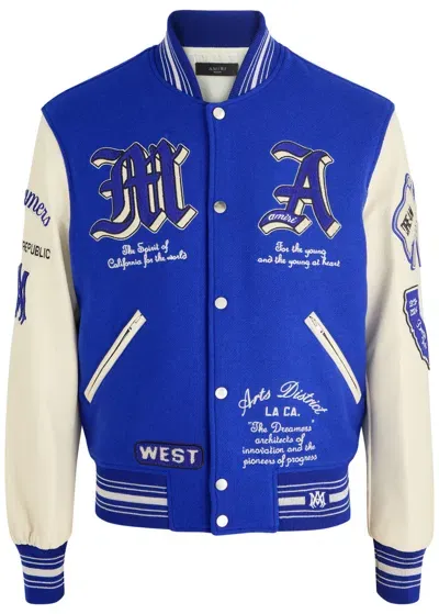 Amiri Dream Team Varsity Jacket In Blue