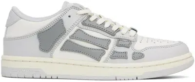 Amiri Boucle Skel Top Low Sneaker In Grey