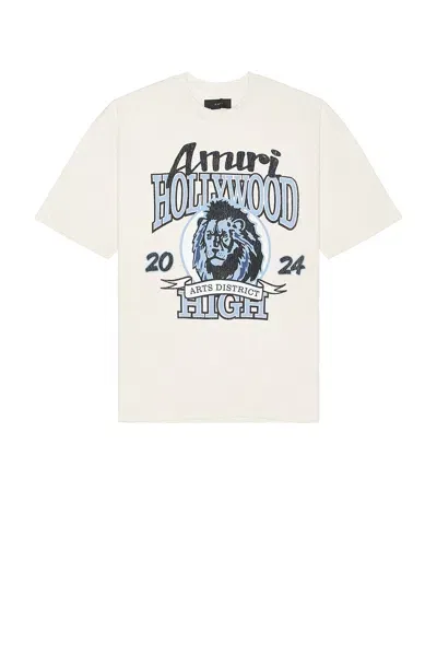 Amiri High Lion Skater Tee In Alabaster