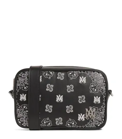 Amiri Leather Bandana Camera Bag In Black