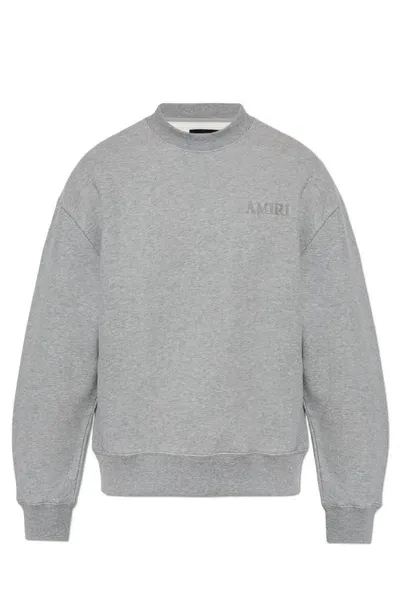 Amiri Logo Embroidered Crewneck Sweatshirt In Grey