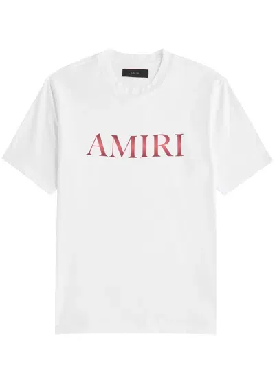 Amiri Logo-print Cotton T-shirt In White