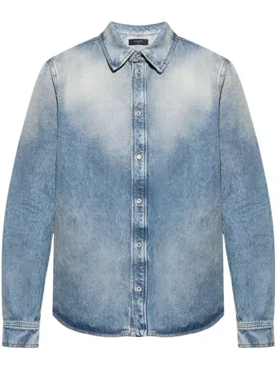 Amiri Ma Quad Denim Shirt In 蓝色