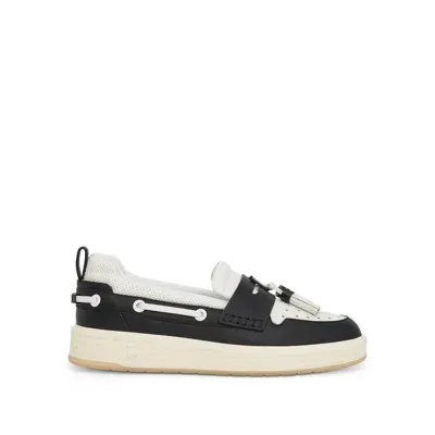 Amiri Ma Tassle Leather Loafers In White,black