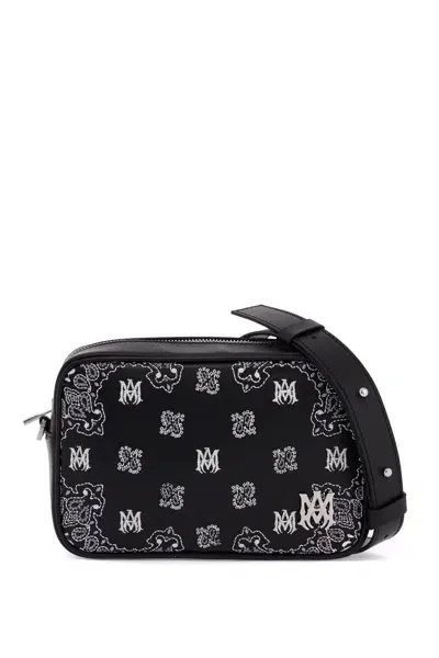 Amiri Men's 'bandana Embroidered Camera Bag With In Black