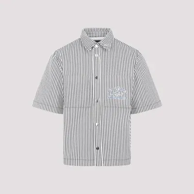 Amiri Motors Camp Shirt In Blackwhite