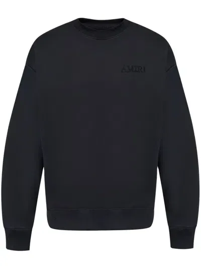 Amiri Embroidered-logo Sweatshirt In Black