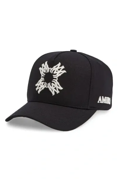 Amiri Ma Quad Logo-embroidered Canvas Cap In Black