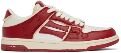 Amiri Collegiate Skel Top Low Sneakers In Red