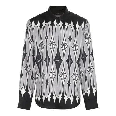 Amiri Multicolour Silk Printed Shirt In Black