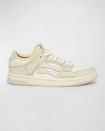 Amiri Skel Bicolor Low-top Sneakers In Beige