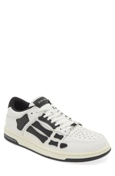 Amiri Skel Low Top Sneaker In White/black