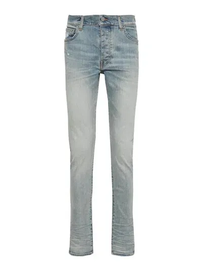 Amiri Distressed Skinny Jeans In Blue