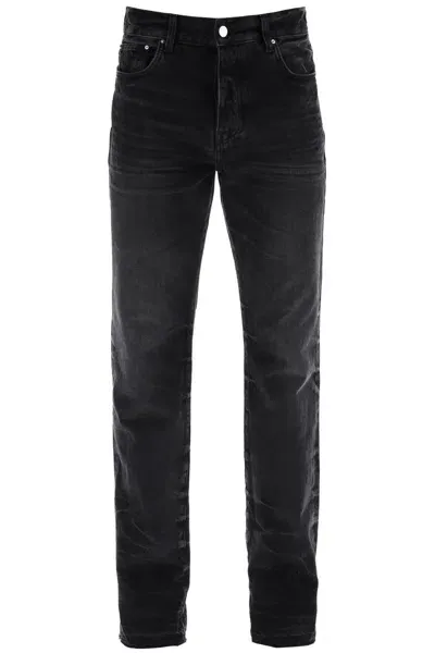 Amiri Straight Cut Loose Jeans In Black