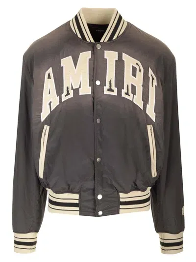 Amiri Sun Faded Bomber In Black