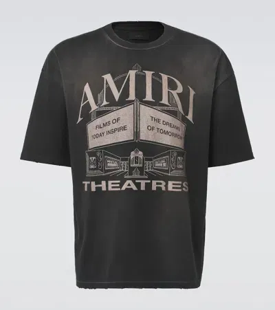 Amiri Theaters Printed Cotton Jersey T-shirt In Black