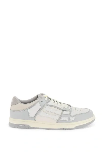 Amiri Skel Low Top In White,grey