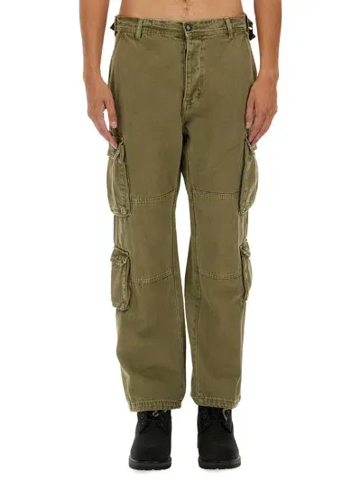 Amish Double Cargo Pants In Military Green