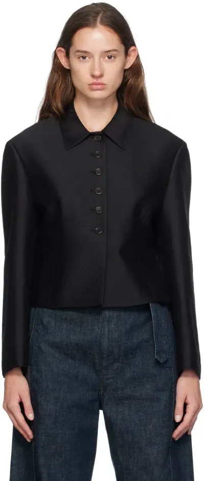 Amomento Black Button Up Jacket