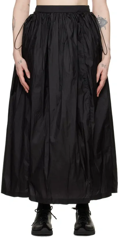 Amomento Black Layered Maxi Skirt