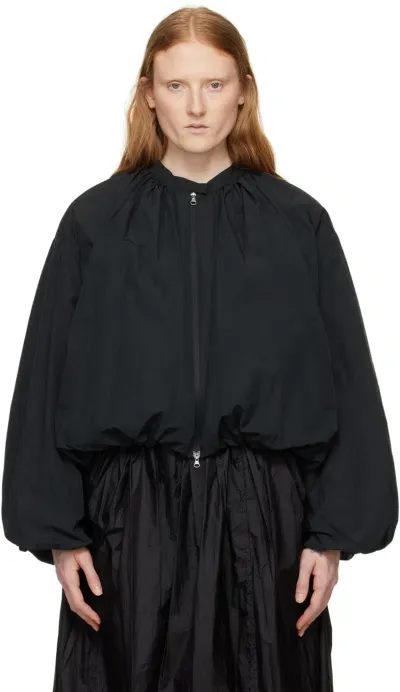 Amomento Black Shirred Jacket