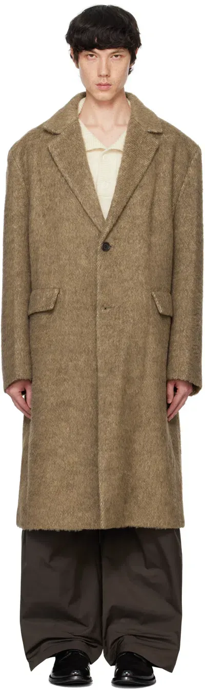 Amomento Brown Hairy Long Coat