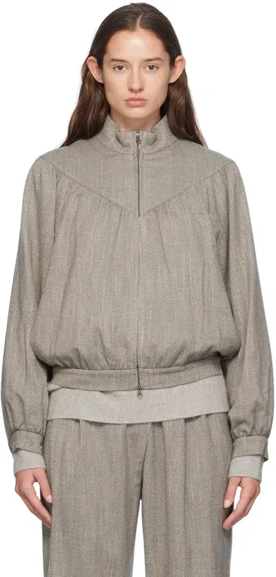 Amomento Gray Yoke Jacket In Grey