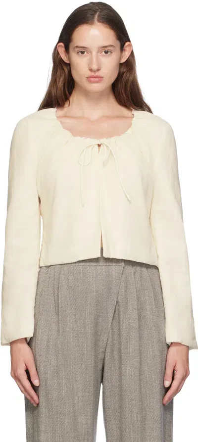 Amomento Off-white Padded Blouse In Ivory