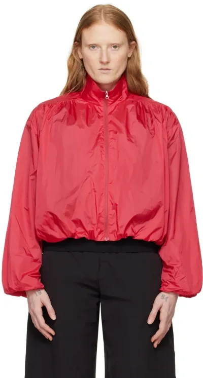 Amomento Red Shirred Jacket