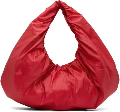 Amomento Red Shirring Tote