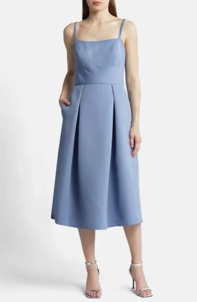 Amsale Faille Cocktail Midi Dress In Dusk