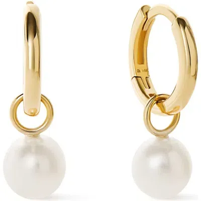 Ana Luisa Small Gold Hoop Earrings In White/gold