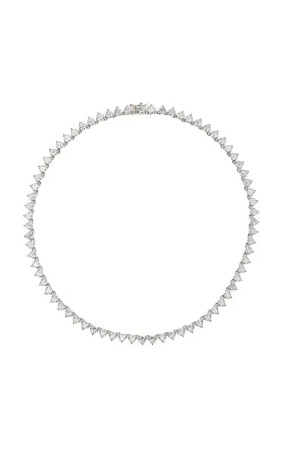 Anabela Chan Eternity Heart 18k White Gold Diamond Necklace