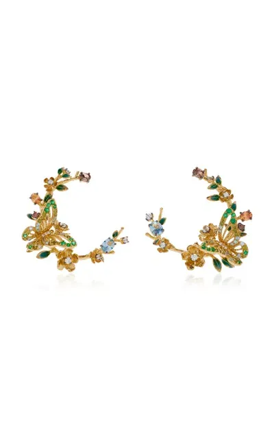 Anabela Chan Orchard Garland 18k Yellow Gold Multi-gem Earrings