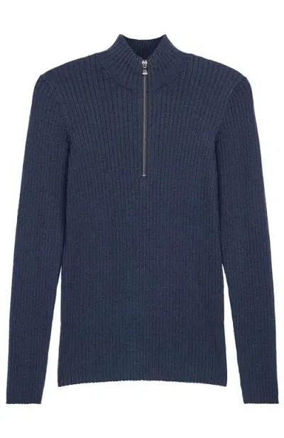 Anatomie Stacey Ribbed Sweater In Navy